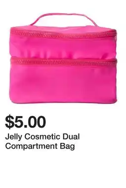 Five Below Jelly Cosmetic Dual Compartment Bag offer