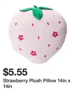 Five Below Strawberry Plush Pillow 14in x 14in offer