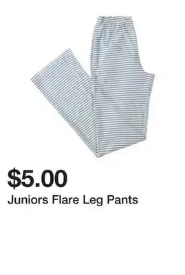 Five Below Juniors Flare Leg Pants offer