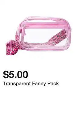 Five Below Transparent Fanny Pack offer