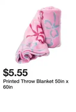 Five Below Printed Throw Blanket 50in x 60in offer