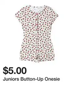 Five Below Juniors Button-Up Onesie offer