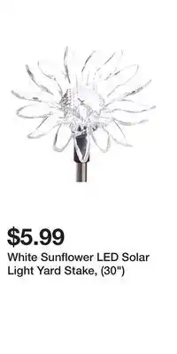 Big Lots White Sunflower LED Solar Light Yard Stake, (30) offer