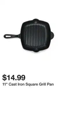 Big Lots 11 Cast Iron Square Grill Pan offer