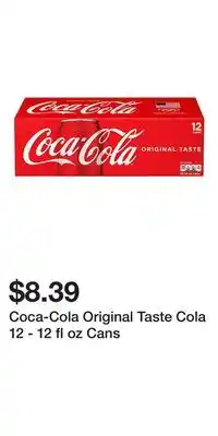 Big Lots Coca-Cola Original Taste Cola 12 - 12 fl oz Cans offer