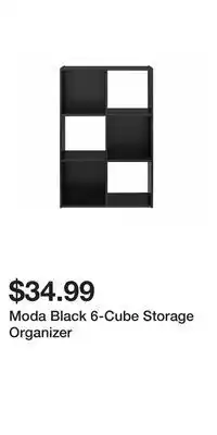 Big Lots Moda Black 6-Cube Storage Organizer offer