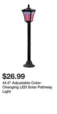 Big Lots 44.5 Adjustable Color-Changing LED Solar Pathway Light offer