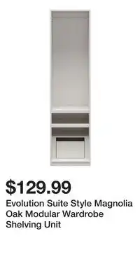 Big Lots Evolution Suite Style Magnolia Oak Modular Wardrobe Shelving Unit offer