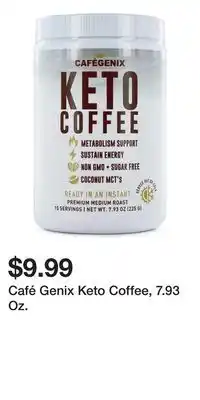 Big Lots Café Genix Keto Coffee, 7.93 Oz offer