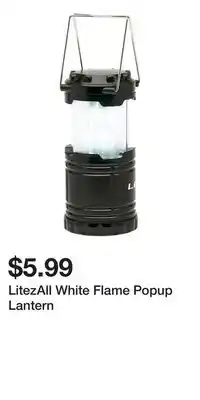 Big Lots LitezAll White Flame Popup Lantern offer