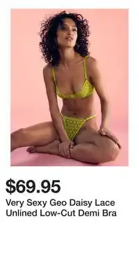 Victoria's Secret Very Sexy Geo Daisy Lace Unlined Low-Cut Demi Bra offer