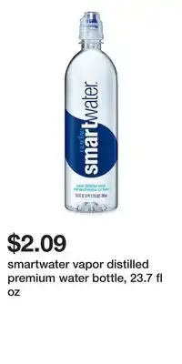 Big Lots smartwater vapor distilled premium water bottle, 23.7 fl oz offer