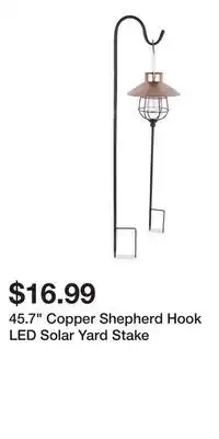 Big Lots 45.7 Copper Shepherd Hook LED Solar Yard Stake offer