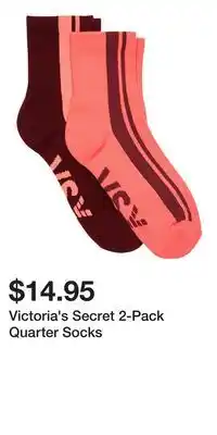 Victoria's Secret Victoria's Secret 2-Pack Quarter Socks offer