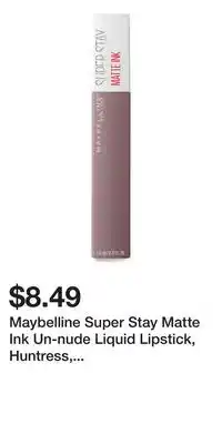 Big Lots Maybelline Super Stay Matte Ink Un-nude Liquid Lipstick, Huntress, 0.17 fl. oz offer