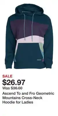 Cabela's Ascend To and Fro Geometric Mountains Cross-Neck Hoodie for Ladies offer