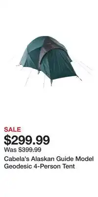 Cabela's Cabela's Alaskan Guide Model Geodesic 4-Person Tent offer