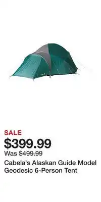 Cabela's Cabela's Alaskan Guide Model Geodesic 6-Person Tent offer