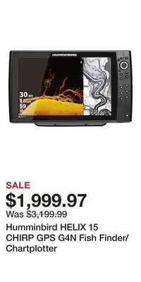 Cabela's Humminbird HELIX 15 CHIRP GPS G4N Fish Finder/Chartplotter offer