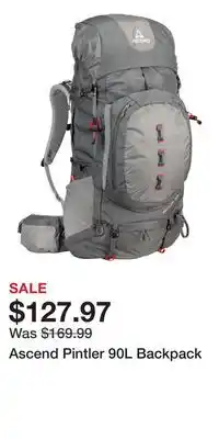 Cabela's Ascend Pintler 90L Backpack offer