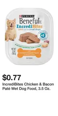 Big Lots IncrediBites Chicken & Bacon Paté Wet Dog Food, 3.5 Oz offer