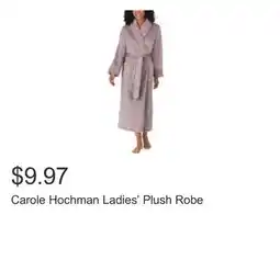 Costco Carole Hochman Ladies' Plush Robe offer