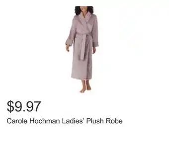 Costco Carole Hochman Ladies' Plush Robe offer