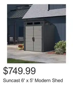 Costco Suncast 6' x 5' Modern Shed offer