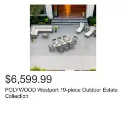 Costco POLYWOOD Westport 19-piece Outdoor Estate Collection offer