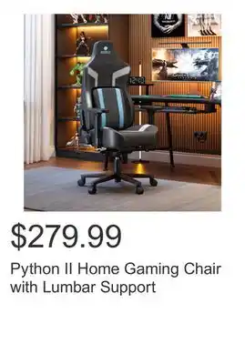 Costco Python II Home Gaming Chair with Lumbar Support offer