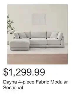 Costco Dayna 4-piece Fabric Modular Sectional offer