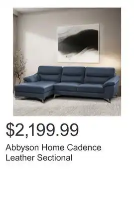 Costco Abbyson Home Cadence Leather Sectional offer