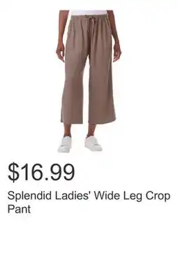 Costco Splendid Ladies' Wide Leg Crop Pant offer