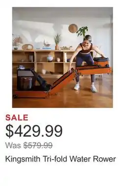 Costco Kingsmith Tri-fold Water Rower offer