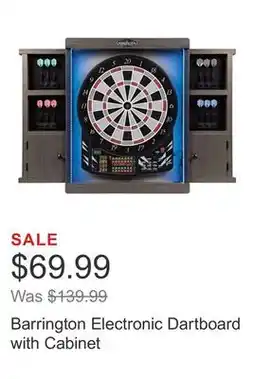 Costco Barrington Electronic Dartboard with Cabinet offer