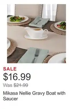 Costco Mikasa Nellie Gravy Boat with Saucer offer