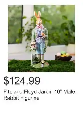 Costco Fitz and Floyd Jardin 16 Male Rabbit Figurine offer