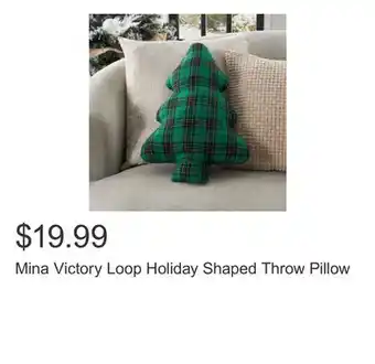 Costco Mina Victory Loop Holiday Shaped Throw Pillow offer