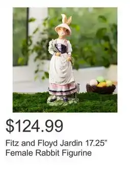 Costco Fitz and Floyd Jardin 17.25 Female Rabbit Figurine offer