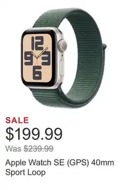 Costco Apple Watch SE (GPS) 40mm Sport Loop offer