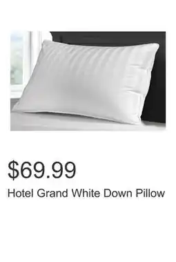 Costco Hotel Grand White Down Pillow offer