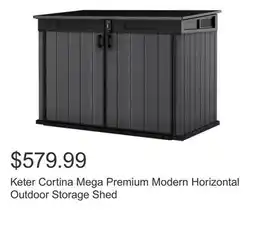 Costco Keter Cortina Mega Premium Modern Horizontal Outdoor Storage Shed offer