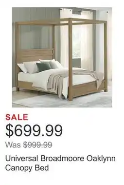 Costco Universal Broadmoore Oaklynn Canopy Bed offer