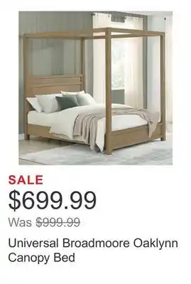 Costco Universal Broadmoore Oaklynn Canopy Bed offer