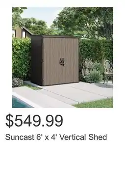 Costco Suncast 6' x 4' Vertical Shed offer