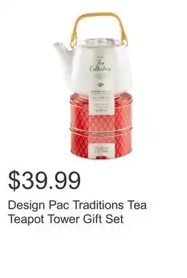 Costco Design Pac Traditions Tea Teapot Tower Gift Set offer