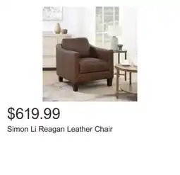 Costco Simon Li Reagan Leather Chair offer