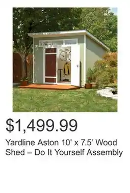 Costco Yardline Aston 10' x 7.5' Wood Shed – Do It Yourself Assembly offer