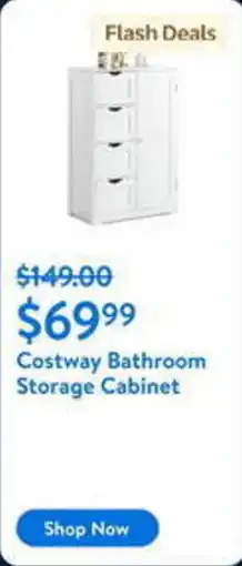 Walmart Costway Bathroom Storage Cabinet offer