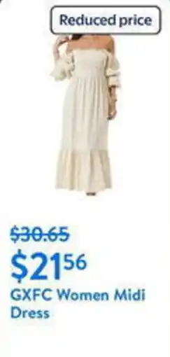 Walmart GXFC Women Midi Dress offer